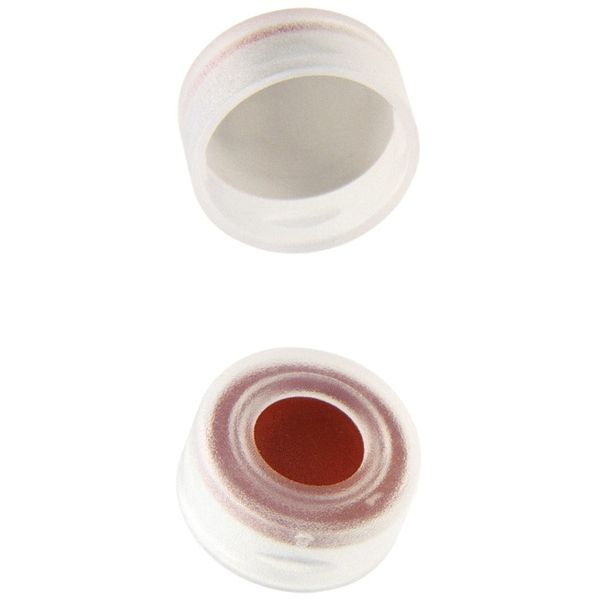 Microsolv Snap CAP, Soft PE, natural, 11 mm, with red Sil/beige PTFE Fitted Septa, 1000 pc/PAK