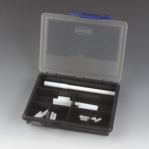 Bohlender Magnetrührstäbchen-Set, 14Stk/Pkg, bestehend aus 13 der gängigsten Magnetrührstäbchen, und 1 Magnet-Rührstab-Entferner