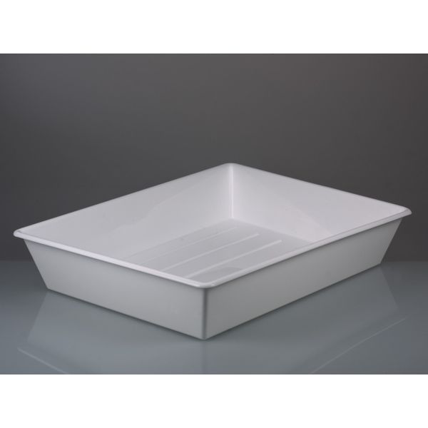 Bürkle Laborschale, PP weiß, L x B x H 648 x 846 x 160 mm, 60 l