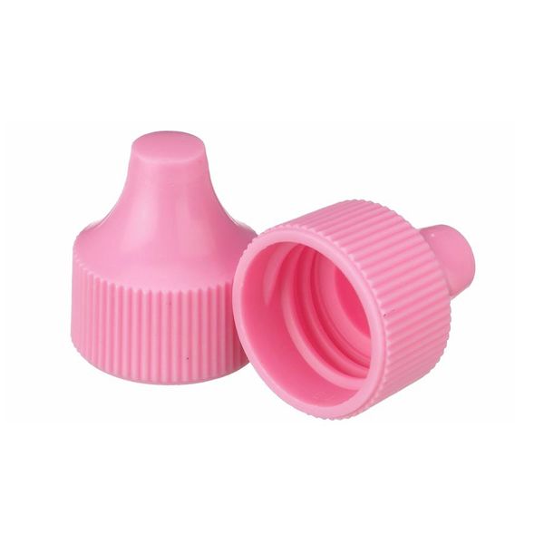 DWK Wheaton Pink PP cap for 20 mm dropper bottle tip and 30-125 ml dropper bottles, size 20-410, 1000 pc/PAK