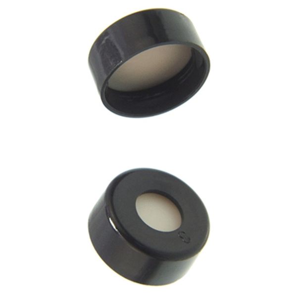 Microsolv Snap Cap yellow, smooth, PE, with 0.04"" thick, white Sil/Natural PTFE Septa, for 11mm, 12x32mm Snap Top autosampler vials, 1000 pc/PAK