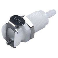 Product Image of CPC coupling PP, female, w/ valve, mounting Ø 6,4mm