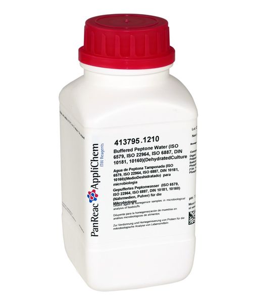 PanReac AppliChem Gepuffertes Peptonwasser (ISO 6579, ISO 22964, ISO 6887, DIN 10181, 10160), Alternative für AP493795.0922