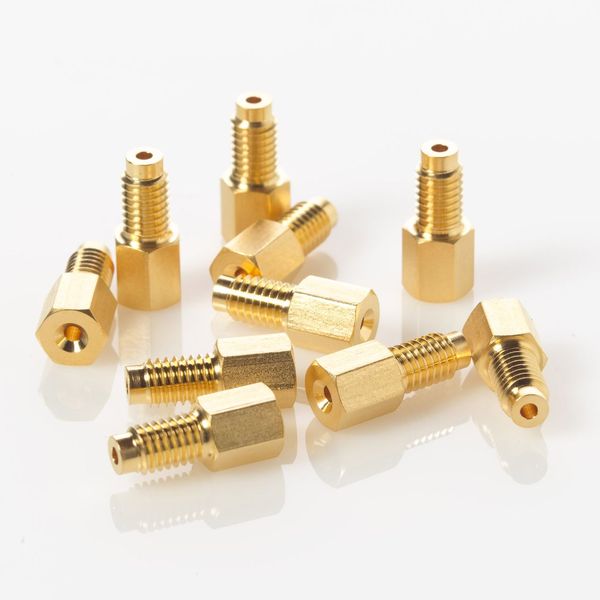 Altmann Analytik Screw, Compression, 10-32, 304 Stainless Steel, (Gold-Plated), for Waters ACQUITY H-Class Bio QSM, ACQUITY I-Class Binary Solvent 