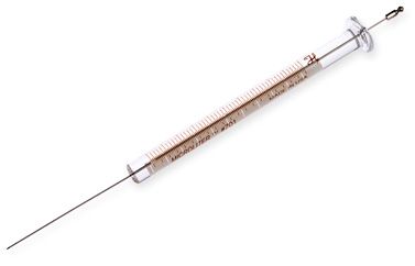Hamilton 10 μl, Modell 701 N Spritze, 26s Gauge, 43 mm, point style 2, max. Druck 2000 psig (137.9 bar), max. Temperatur 50°C/122°F, mit 