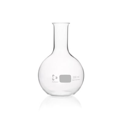 Duran Group Flat bottom flask/DURAN, 500 ml narrow neck, beaded rim, 10 pc/PAK