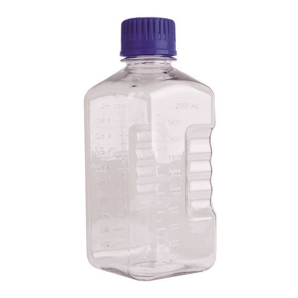 DWK Wheaton Media bottle, square, sterile, PETG, 500ml, 12 pc/PAK