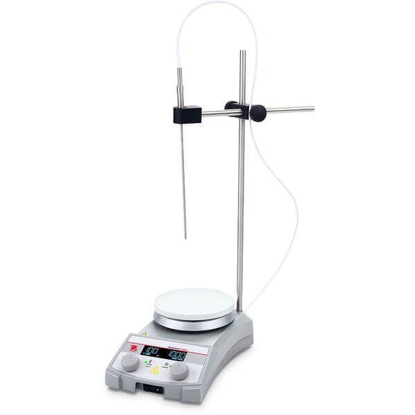 Ohaus Heizrührer Guardian 3000 e-G31HSRDS 230V EU-K1, 15 Liter, 80 bis 1.600 U/min, Keramik-Edelstahl-Platte rund 135 mm, max 380°C