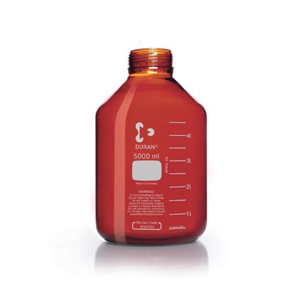 Duran Group Wide neck bottle, amber glass, GLS 80, 5000 ml