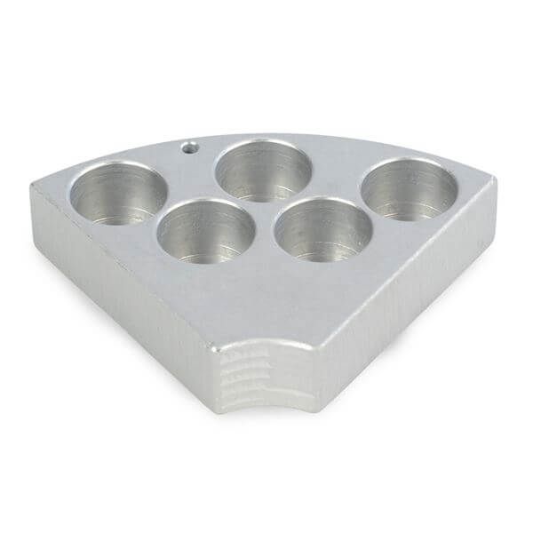 Ohaus Sectional block for 21 mm vessels, for Guardian x000 with aluminum plate