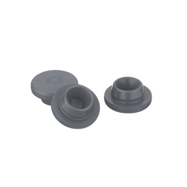 DWK Wheaton 20 mm Gummi-Ultrarein-Deckelstopfen, gerade, Bromobutyl/47, grau, 1000 St/Pkg