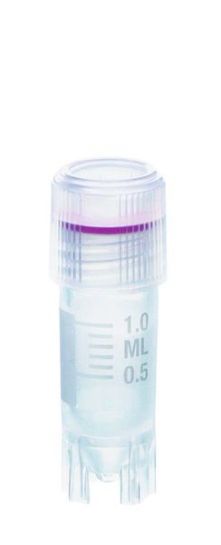 Brand GmbH & Co. KG Kryoröhrchen, 1,2 ml, Außengewinde, Schraubdeckel mit Silikondichtung, PP, 12,5 mm x 41 mm, steril, 10 x 100 St/Pkg