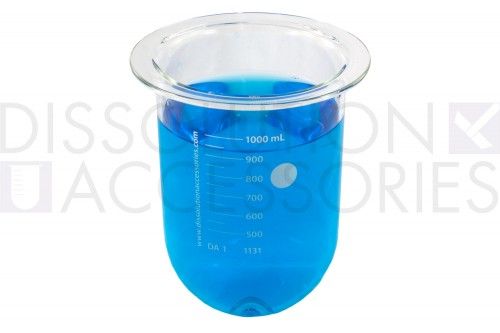 Dissolution Accessories Gefäß, Boro 3.3, klar, 1000 ml, APEX-Boden, Caliper/Zymark
