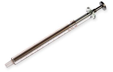 Hamilton 500 μl, Modell 750 LT Spritze, ohne Nadel, max. Druck 1000 psig (68.9 bar), max. Temperatur 115°C / 239°F, mit Kalibrierzertifikat