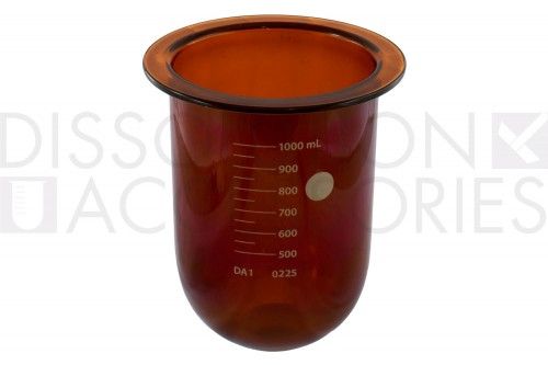 Dissolution Accessories Vessel, Boro 3.3, amber, 1000 ml, Toyama