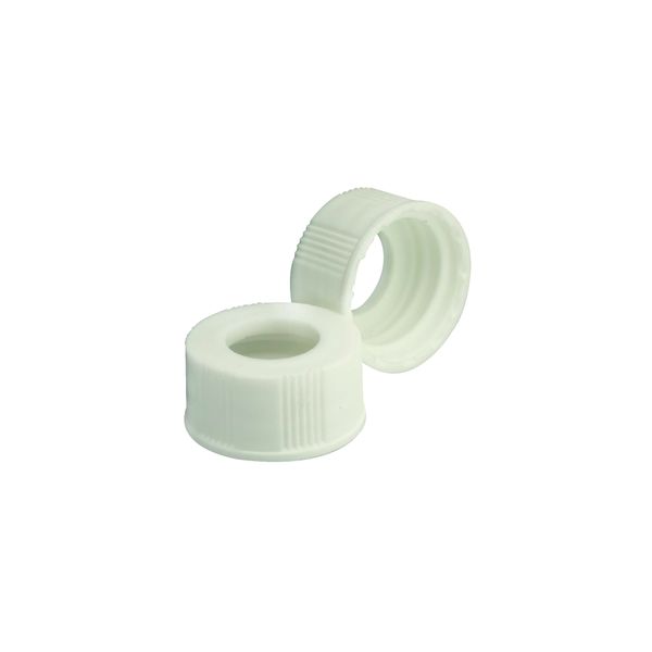 DWK Wheaton Screw cap, PP, white, open Top, for diagnostic vials, glass, size 20-400, 300 pc/PAK