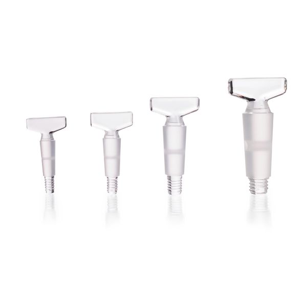 Duran Group Hahnküken mit Gewinde, SBW Glas, geschliffen, NS 12.5, Bohrung 2.5 mm, 50 St/Pkg