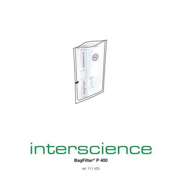 Interscience Filterbeutel BagFilter P 400, unmarkiert, 400 ml, 190 x 300 mm, 20 x 25 St/Pkg