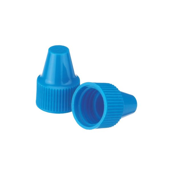 DWK Wheaton Blue PP cap, for dropper bottle tip 13 mm and 6 ml dropper bottles, size 13-425, 1000 pc/PAK