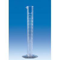 Product Image of Graduated cylinder, SAN, 2000 ml, embossed grad., tall form, cl. B, 2 pc