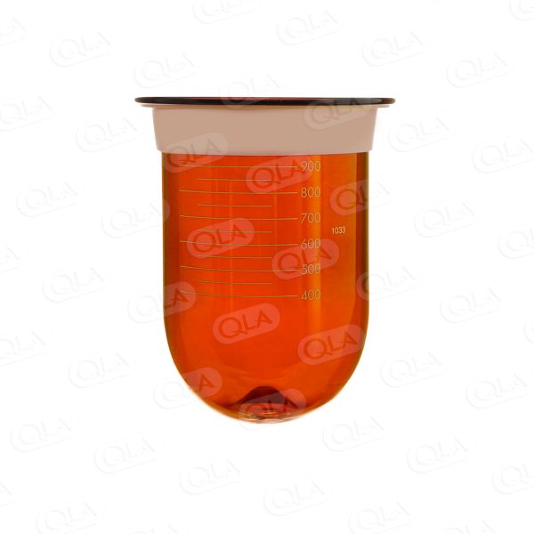 QLA 1000mL Amber Glass PEAK Vessel with Acculign Ring for Distek, Serialized