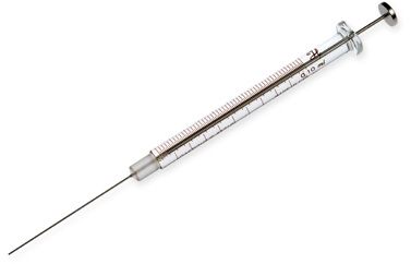Hamilton 100 μl, Modell 1710 N Spritze, 22s Gauge, 51 mm, point style 3, max. Druck 1000 psig (68.9 bar), max. Temperatur 50°C/122°F