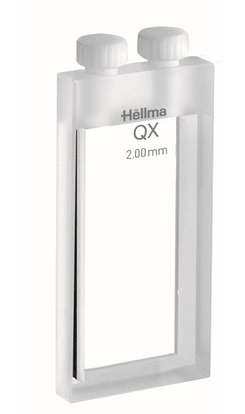 Hellma Macro Cell, Type 404-QX, Extended Range Quartz Glass, WL 200-3500 nm, Pathlength 2 mm, 2 PTFE Stopper, 1,400 μl