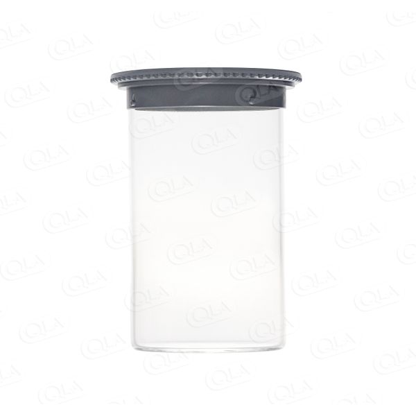 QLA 1000 ml Clear Glass Easi-Lock Vessel with flat bottom for Hanson Vision, Serialized