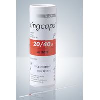 Product Image of ringcaps Mikro-Einmalpipetten, Marke bei 20 + 40 µl (KB) mit Chargen-Nr., 250 St/Pkg