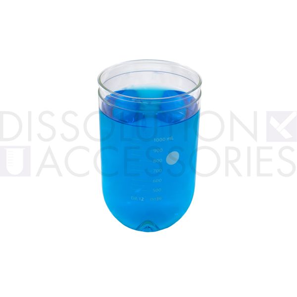 Dissolution Accessories Gefäß, Boro 3.3, klar, 1000 ml, APEX-Boden, Agilent