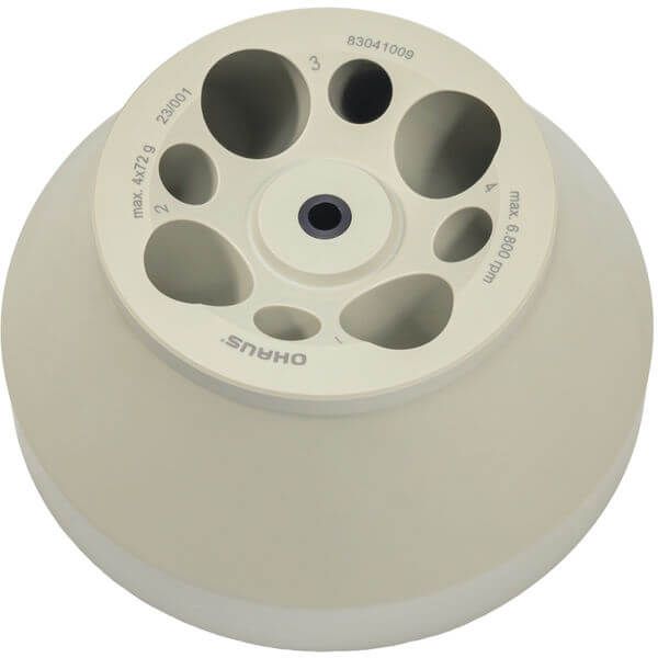 Ohaus Winkelrotor R-A-4X50OR15/7M, 4 x 50 ml RB/FA oder 4 x 15 ml RB/FA, für Frontier 5000 Zentrifuge FC5707