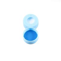 Product Image of SureSTART 11 mm, blue PE, Snap Cap, Level 3, white Silicone/blue PTFE Septum, Pre-slit, 1 mm, 100 pc/PAK