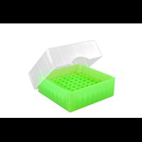 ratiolab®Cryo-Boxes, PP, grid 7 x 7, green, 133 x 133 x 50/75 mm, combi-lid, 5 pc/PAK