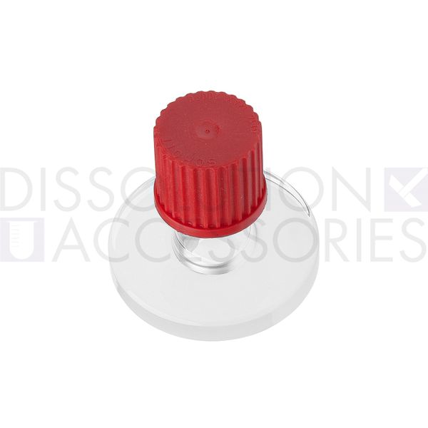 Dissolution Accessories Threaded Cell Top, Clear Glass, 2 ml vol. Suited for 4 ml cell