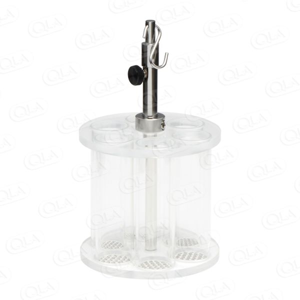 QLA Disintegration Basket Assembly (QLA Standard Design) with 6 Glass Tubes (25mm) and 10 Mesh SS Screens for Hanson QC-21 Testers