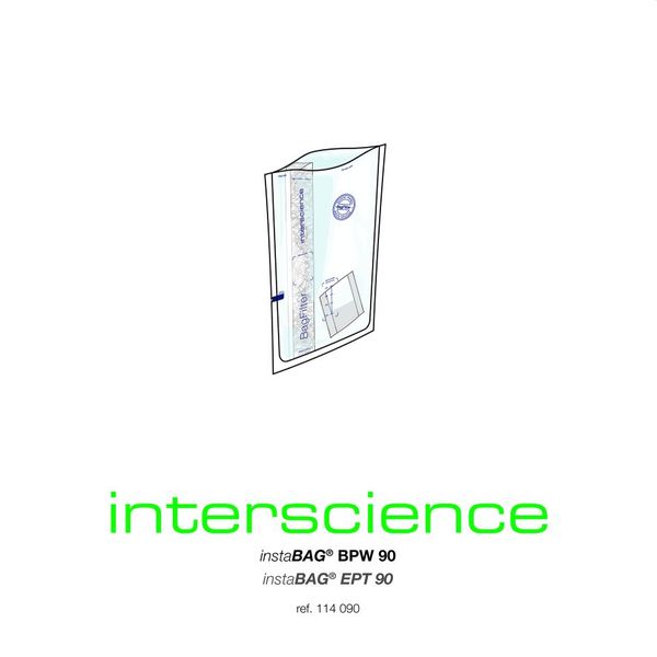Interscience instaBAG GPW 90 ml, Filterbeutel mit Trockenmedium: 1,8 g gepuffertes Peptonwasser, 10 x 10 St/Pkg