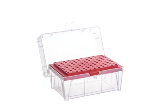 Greiner Bio-One Sapphire Rack for 10 μl Pipette Tips, for 96 Tips, red Pipette Tip Insert, 6 x 10 pc/PAK
