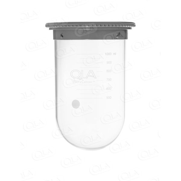 QLA 1000 ml Clear UltraCenter Precision Glass Easi-Lock Vessel with Graduation Lines for Hanson Vision, Serialized