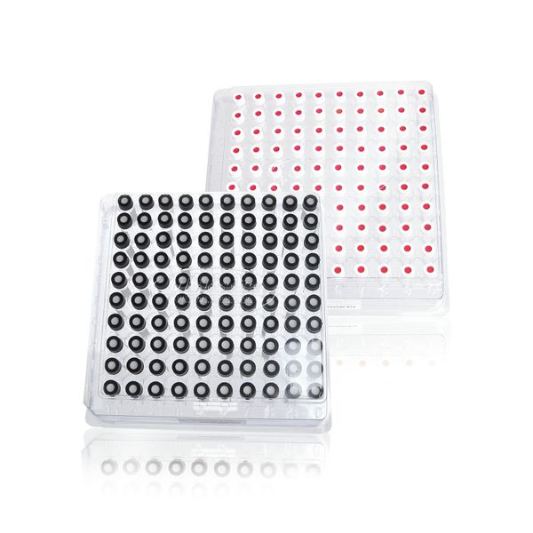 DWK Wheaton 40 ml vials, clear glass, white PP cap with bonded PTFE and silicone septum, 100 pc/PAK