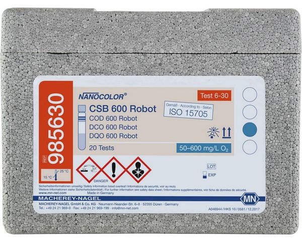 Macherey-Nagel Rundküvettentest NANOCOLOR CSB 600, Roboter, 20 Bestimmungen