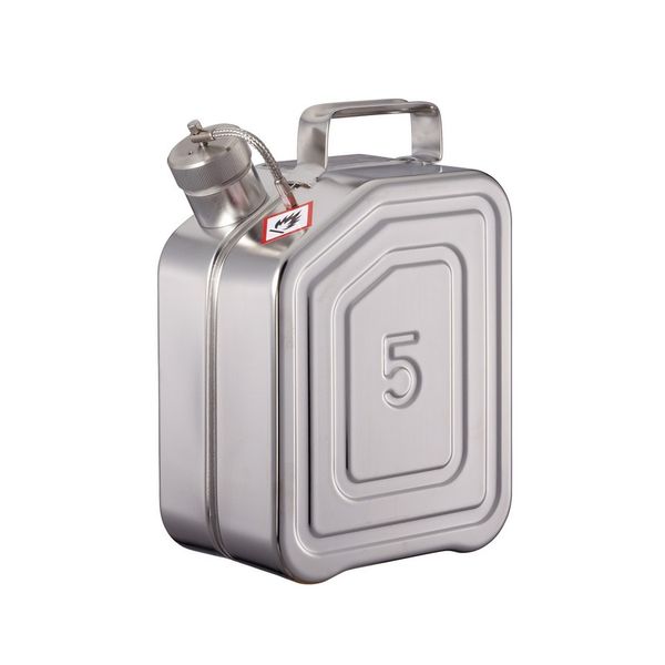 Bürkle Safety jerrycan V4A, screw cap, relief valve, 5 l