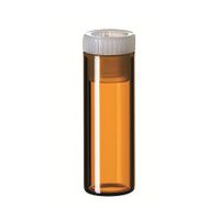 Product Image of 2ml Shell Vial, 31,5x11,6mm, amber, 12mm PE plug, transparent,1000/pac