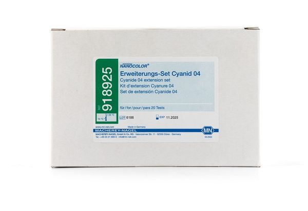 Macherey-Nagel Erweiterungs-Set für NANOCOLOR Cyanid 04, zur Probenvorbereitung, für den Küvettentest leicht freisetzbares Cyanid 04, Inhalt: 20 