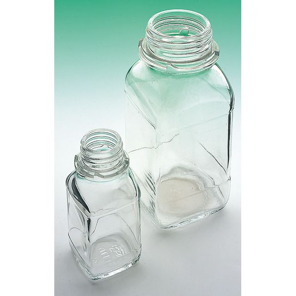 IDL GmbH Bottle with screw thread/soda-lime glass square, wide-neck 1000 ml 10 pcs.