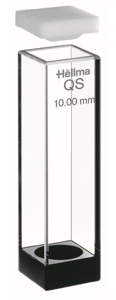 Hellma Makro-Küvette, Typ 109F-QS, HP Quarzglas, WL 200-2500 nm, Schichtdicke 10x10 mm, Magnetrührstäbchen, PTFE-Falzdeckel, 3.500 μl