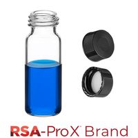 Product Image of Vial & Cap kit: 100 2ml, Screw Top, Hydrophobic, Clear Autosampler Vials & Solid Black Caps with Clear Silicone Rubber/PTFE Liner, RSA-Pro X Brand
