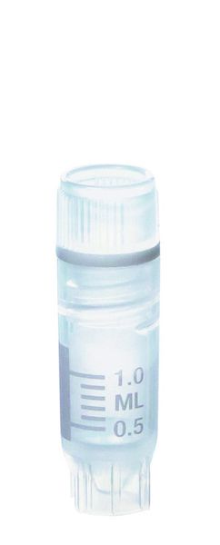 Brand GmbH & Co. KG Kryoröhrchen, 1,2 ml, Innengewinde, Schraubdeckel mit Silikondichtung, PP, 12,5 mm x 41 mm, steril, 10 x 100 St/Pkg