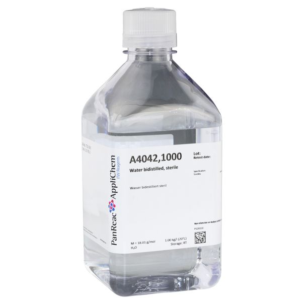 PanReac AppliChem Wasser bidestilliert, steril, 1 L