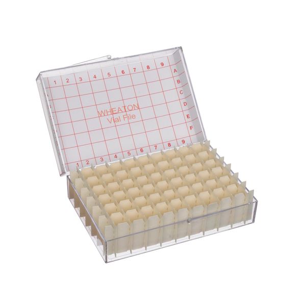 DWK Wheaton M-T Fläschchen File zur Lagerung von 54 x 8 ml Fläschchen, 6 St/Pkg