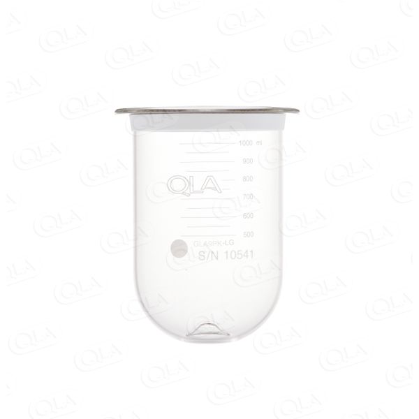 QLA 1000 ml Clear Glass Apex Vessel with Centering Ring for Logan, Serialized